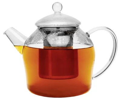 Immagine prodotto di BREDEMEIJER Minuet Santhee Teiera da 1,2 litri in vetro con filtro in acciaio inox