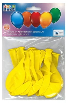 Produktbild von Karaloon 8 gelbe Party und Veranstaltung Ballons in Heliumqualität