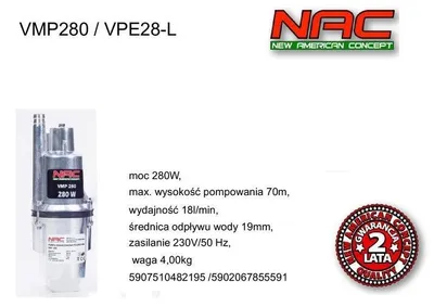 Produktbild von Nac Membranpumpe 280W Vpe28-L
