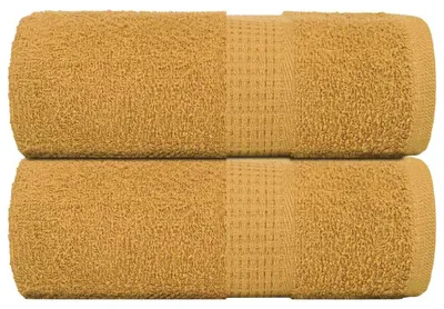 Immagine prodotto di vidaXL Asciugamani per ospiti FROGN, 2 pezzi, oro, 30x50 cm, 360 g/m²
