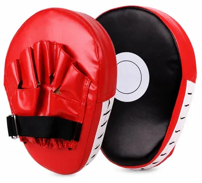 Produktbild von Boxtraining Zubehör, Boxpratzen aus Kunstleder mit dicker Polsterung, Schlagpolster für Erwachsene & Kinder, ideal für Boxen, Kickboxen und Kampfsport