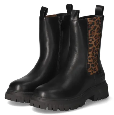 Produktbild von Dockers By Gerli Mädchen Chelsea Boots Schwarz Textil & Synthetik Größe: 37