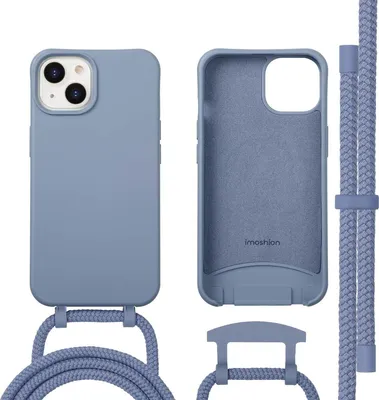 Zdjęcie produktu dla imoshion Kolorowa tylna obudowa z odpinanym paskiem z MagSafe dla Apple iPhone 14 – Ash Blue
