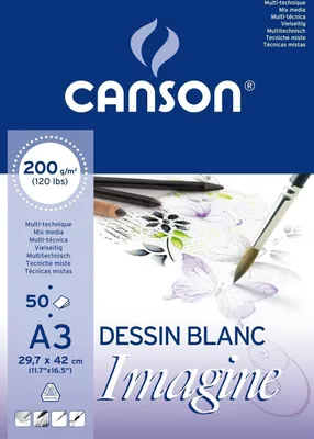 Zdjęcie produktu dla Canson Pad Imagine Szkicownik 50 A3 200 g White