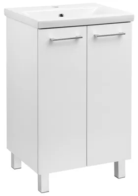 Produktbild von Astor | Badezimmerschrank - Badezimmermöbel - Mit Waschbecken - Weiß - 50x85x40 Cm - 2 Türen - Mit Überlauf