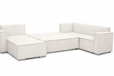 Produktbild von STYLO Couchgarnitur U-Form – Ecksofa in Cord Poso mit Schlaffunktion & Bettkasten – 315 cm