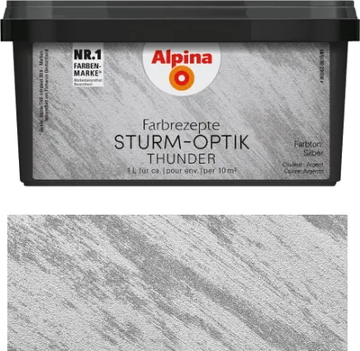Produktbild von Alpina Farbrezepte STURM-OPTIK Silber 1 Liter