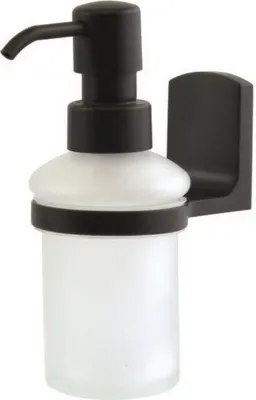 Produktbild von spirella Seifenspender Taku | robuste Glas matt | zur Wandmontage inklusive Schrauben | auch zum Kleben geeignet - separat erhältlich