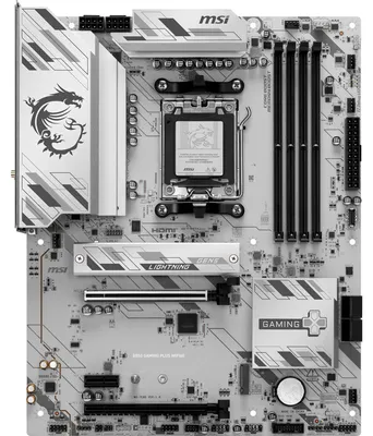 Zdjęcie produktu dla MSI B850 GAMING PLUS WIFI6E, AMD, Gniazdo AM5, AMD Ryzen 7000 Series, AMD Ryzen 8000 Series, AMD Ryzen 9000 Series, Gniazdo AM5, 256 GB, DDR5-SDRAM