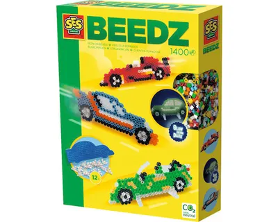 Produktbild von SES Creative Beedz 06215 Bügelperlen-Set Auto, 1400 Perlen mit Fahrzeug-Stecktafel für Kinder, 5 Jahr(e), Junge/Mädchen, Kind, Kunststoff, Mehrfarbig, 1400 Stück(e)