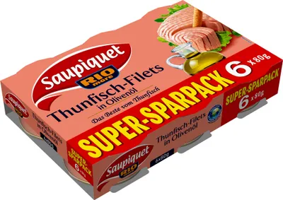 Produktbild von Rio Saupiquet Rio Mare Thunfisch Filets in Olivenöl Sparpack 6x80g