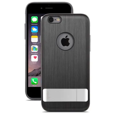 Produktbild von Moshi iGlaze Chameleon - Hartschalengehäuse mit Ständer iPhone 6s Plus / iPhone 6 Plus (Stahl schwarz)