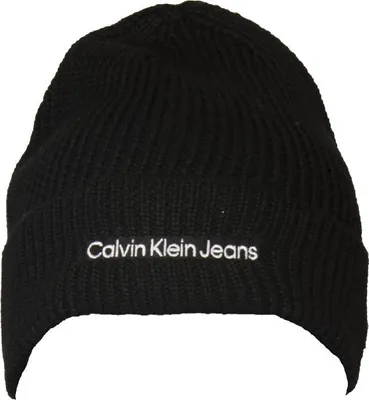 Image de CALVIN KLEIN JEANS - Women's beanie with linear logo in wool blend  - Size One size