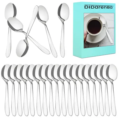 Immagine prodotto di Piccoli cucchiaini da caffè in acciaio inossidabile, 11 cm, confezione da 24 pezzi