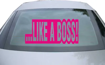 Produktbild von Indigos UG - Aufkleber Heckscheibe & Motorklappe DE6151 - pink - 600x285 mm - like a boss! - Auto Scheiben Fenster Heckklappe Tuning Racing JDM - Die cut