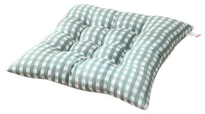 Produktbild von Sitzkissen für Esszimmerstühle mit Bändern, quadratische, rutschfeste, dicke Sitzkissen, superweiche, bequeme, rutschfeste, quadratische 40 x 40 cm