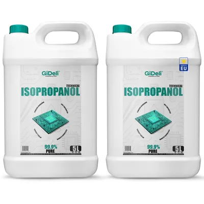 Productafbeelding van Isopropanol 10 liter, technische kwaliteit, 99,9% IPA. Reiniger en ontvetter voor industrieel gebruik, merk GiDeli