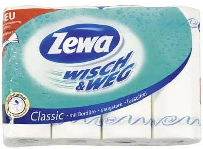 Produktbild von Zewa Wisch&Weg, 180 Blätter, Weiß, Kunststoff