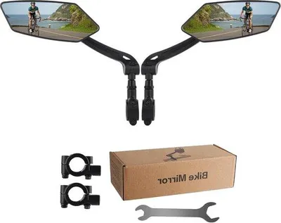 Productafbeelding van Famanu Fietsspiegelset - HD breedbeeld met 360° gezichtsveld - eenvoudige montage - geschikt voor sturen van 22-25 mm