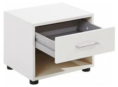 Image de Lot de 2 tables de chevet Petra avec tiroirs, blanc