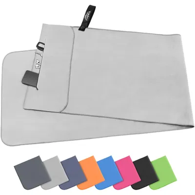 Produktbild von Pameil Fitness Handtuch |120x50cm| Kompakt & Schnelltrocknend mikrofaser Handtuch, Sporthandtuch, Reisehandtuch, Strandhandtuch mit Reißverschluss Tasche