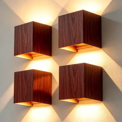 LED Wandlamp 12W 3000K Aluminium IP65 4er-Pack
