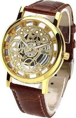 Produktbild von Elegante Joel Uhr für Herren - Braun/Golden | Stilvolle Zeitmesser KP12887