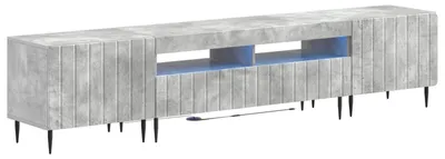 Imagen del producto de vidaXL: Mueble de TV LED de 5 piezas, color gris hormigón, fabricado en material de madera