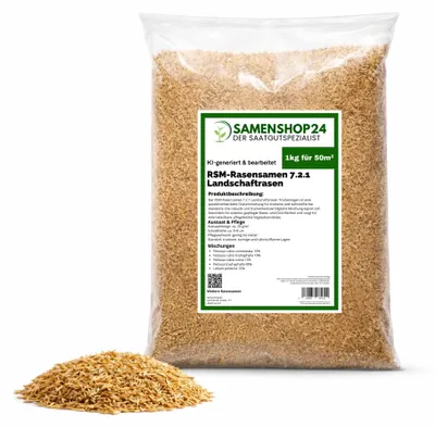 Produktbild von RSM-Rasensamen 7.2.1 Landschaftrasen Trockenlagen o. Kräuter 1kg für 50m²