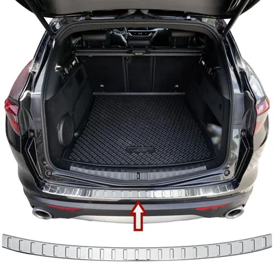 Für Alfa Romeo Stelvio ab 2017- Ladekantenschutz Edelstahl MIT ABKANTUNG in der Farbe von Recambo e.K.