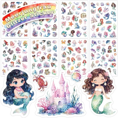 Produktbild von Kinder Sticker Set, 100 bunte Aufkleber, zum Basteln und Dekorieren