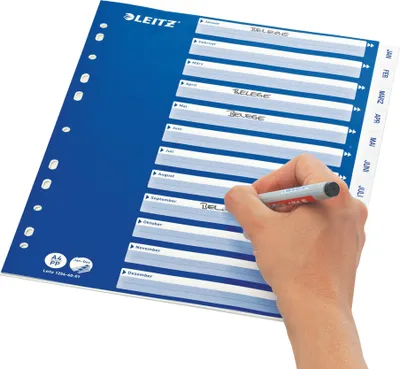 Produktbild von LEITZ Kunststoff Register Monate A4 Jan. Dez. PP weiß