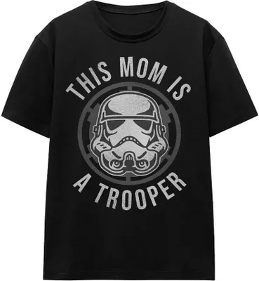 Image de Star Wars - "Mom Is A Trooper" T-shirt unie pour homme/femme - Fête des mères TV17091 (XL) (Noir)