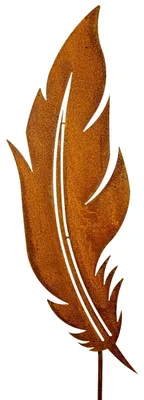 Produktbild von Rost Gartenstecker Feder 90 cm hoch Edelrost Garten Deko