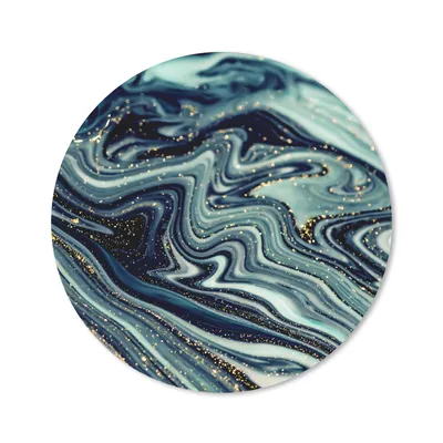 Produktbild von MuchoWow® Mauspad Mousepad Marmor - Gold - Blau - Glitter - Marmoroptik - Abstrakt 40x40 cm - Mousepads - Maus Mat - Pad - Mausunterlage - Schreibtisch Accessoires