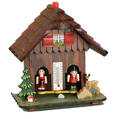 Produktbild von Original Schwarzwald Wetterstation aus Holz - Germany, 14 cm, Präzision