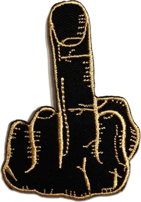 Obrázok produktu pre Fuck Finger - Záplata, nažehľovačka, nažehľovací obrázok, nášivka, nažehľovačka, veľkosť: 8,3 x 6,4 cm