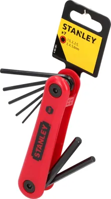 Zdjęcie produktu dla Stanley Tools - Zestaw 7 kluczy sześciokątnych metrycznych (1,5-6 mm)