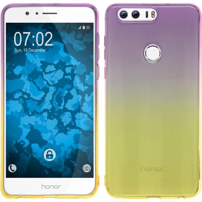 Produktbild von PhoneNatic Case kompatibel mit Huawei Honor 8 - Design:05 Silikon Hülle Ombrè + 2 Schutzfolien