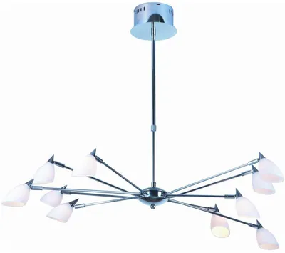 Zdjęcie produktu dla Lampa sufitowa, chrom, satynowane szkło, regulowana wysokość JASMINA