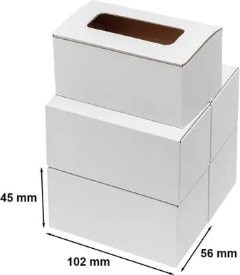 Obrázek produktu pro Kartonová krabice s výsekem pro balení - balení 102 x 56 x 45 mm - 100 kusů