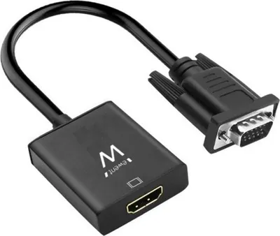 Image de Adaptateur Ewent EW9866 VGA vers HDMI avec audio 20 cm noir