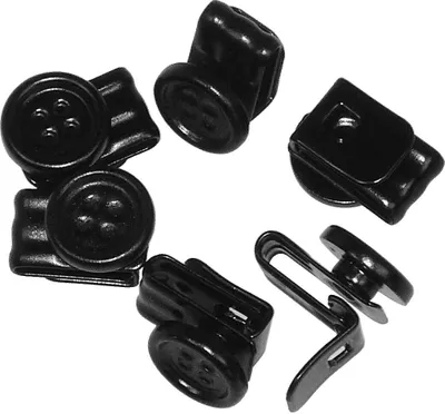 Produktbild von Knopfclip in 4 Farben 6 er Pack
