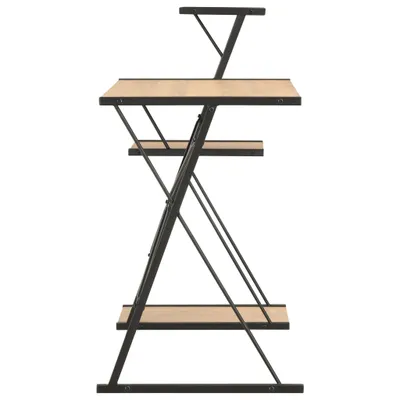 Produktbild von "im Sonderangebot"Schreibtisch/Büro-Möbel - CLORIS - Computertisch moderner - mit Regal Schwarz und Eiche 116×50×93 cm - DEMöbel2384931