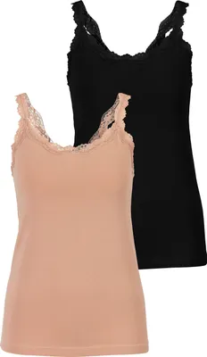 Produktbild von LASCANA Unterhemd beige, schwarz Größe 44/46