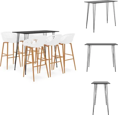Produktbild von vidaXL 7-tlg. Bar-Set Schwarz und Weiß -  Essgruppen
