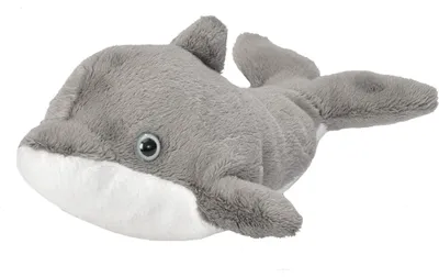 Image de Pochette peluche dauphin - 13 cm