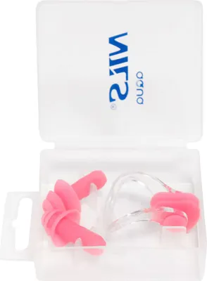Image de Set de bouchons d'oreille et de nez en silicone NILS Aqua NQAW30 rose