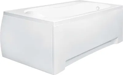 Image de Baignoire rectangulaire - 190 x 80 cm - sans Habillage - Pieds - Repose-tête - Étagère - Vidage - BONA