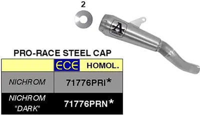 Immagine prodotto di Marmitta slip-on ARROW pro-race nichrom per Suzuki Gsx-s 750